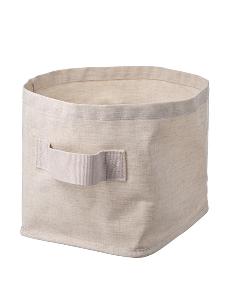 Saklamak üçin sebet IKEA PURRPINGLA dokma / bej 25x20x20 sm