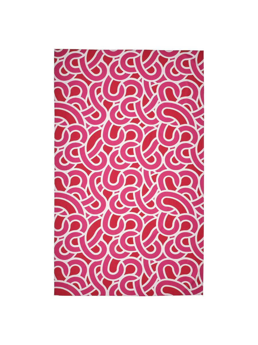 Stol örtügi IKEA SÖTRÖNN ak / açyk gyzyl, 145x240 sm