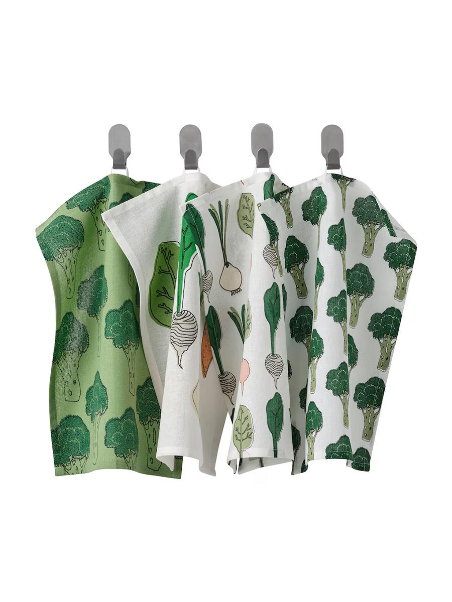 Çaý polotensasy IKEA TORVFLY nagyşly ýaşyl 30x40 sm