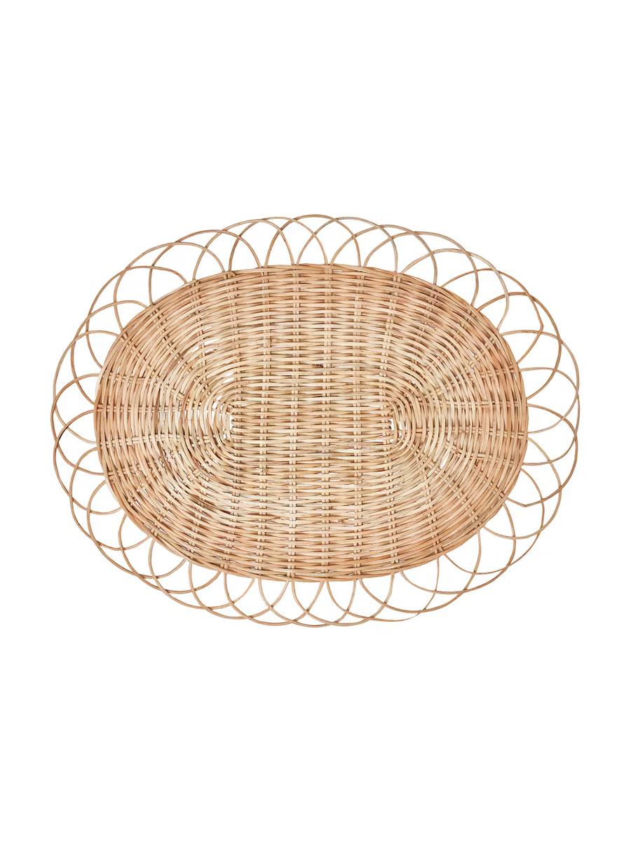 Çemçe wilkanyň aşagyna ýazylýan salfetka IKEA VARGFISK rottang, elde ýasalan, 35 sm