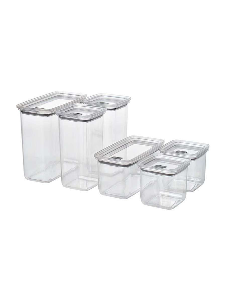 Gury iýmitler üçin gapakly guty IKEA KORALLVIPPA 6 sany