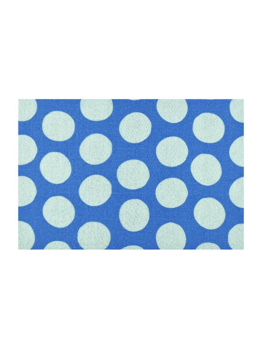 Gapy üçin haly IKEA KÖRFÄLTSPIL gök ýaşyl/tegelek nagyş, 40x60 sm