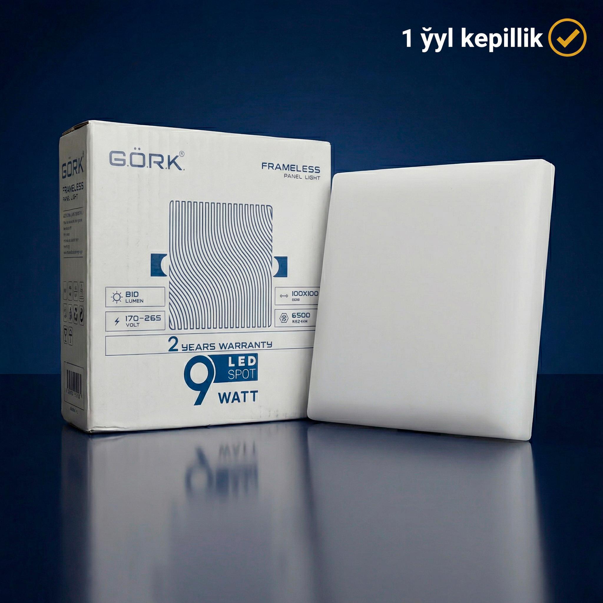 Lampa G.Ö.R.K. 9w_sq_spot_frls_6500k