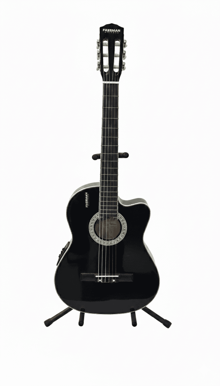 Классическая гитара Freeman, чёрная, FRFG95CBKEQ
