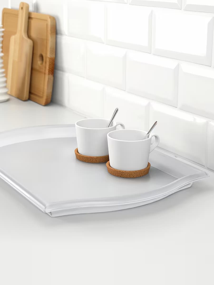 Поднос IKEA SMULA прозрачный, 52x35 см