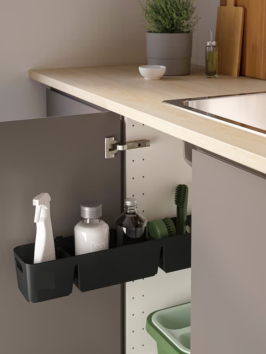 Коробка IKEA UPPDATERA антрацит 50х12 см