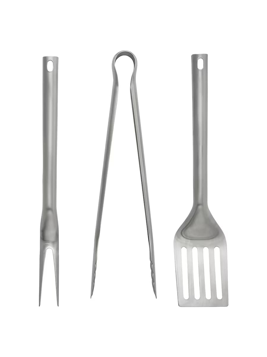 Набор инструментов GRILLTIDER IKEA для барбекю, 3 предмета, нержавеющая сталь
