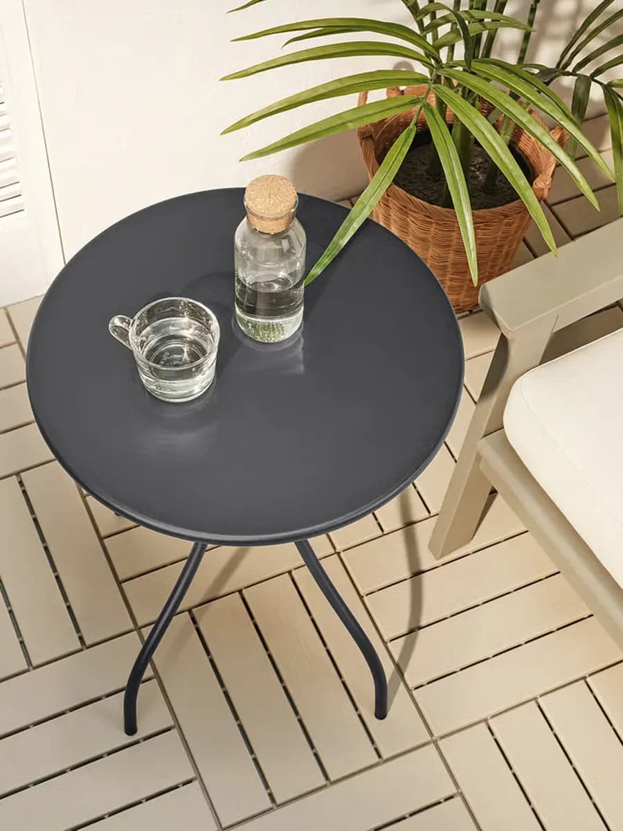 Столик приставной IKEA TÅNEBRO светлый черный, 46 см