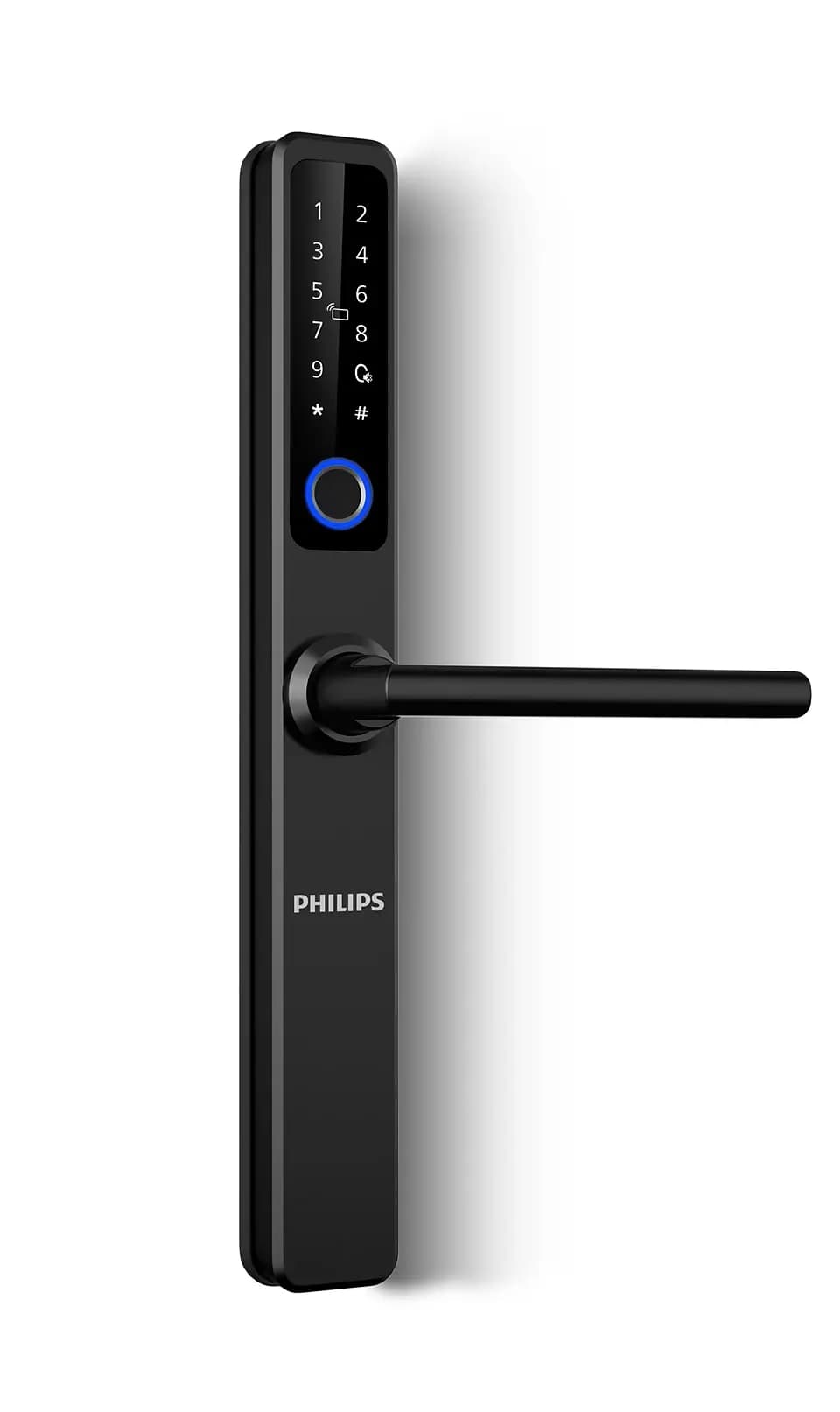 Умный дверной замок с ручкой Philips 6000, чёрный