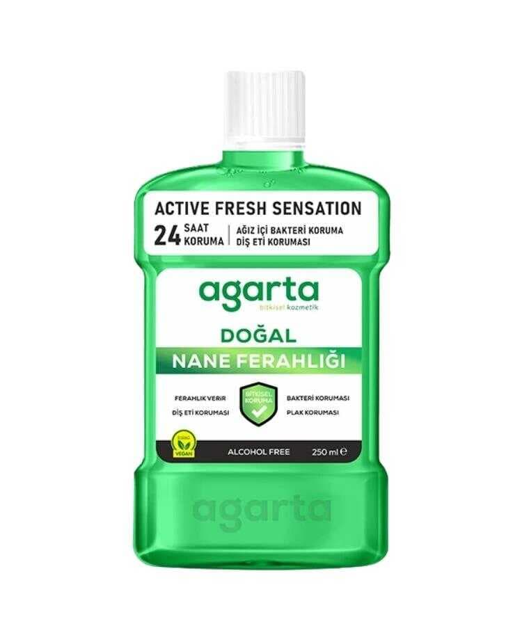 Натуральный мятный ополаскиватель для полости рта AGARTA (250 мл)