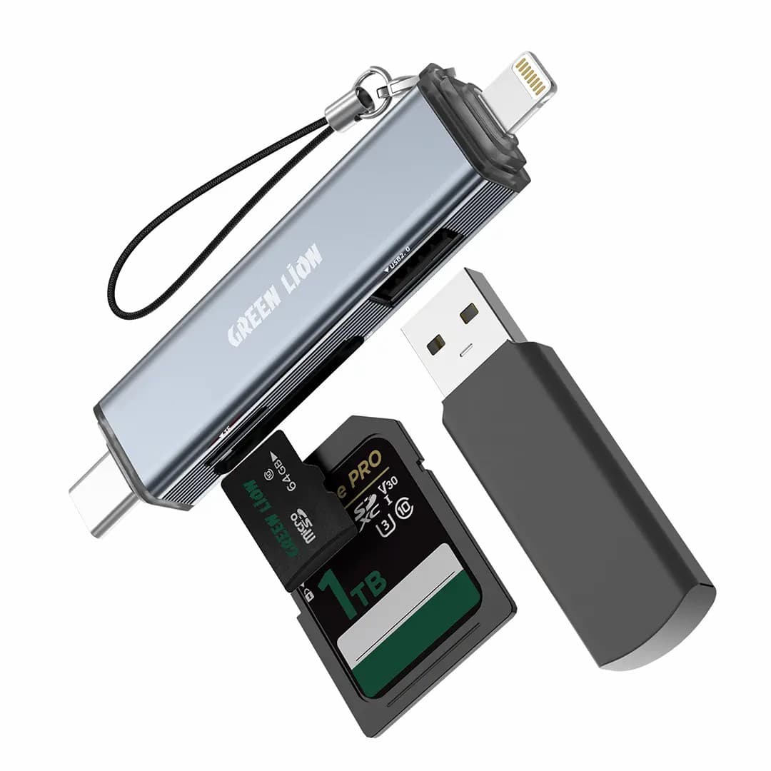 Компактный USB-C хаб Green Lion 4-в-1