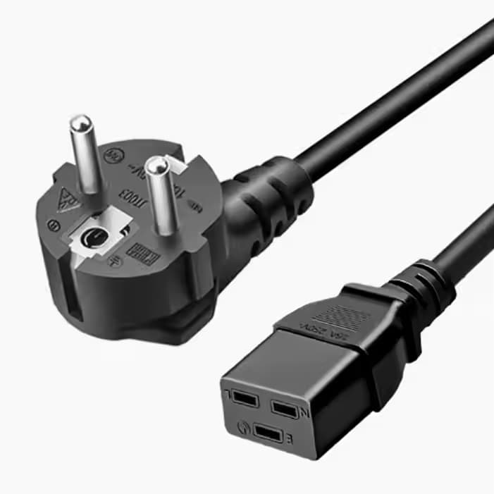 Кабель питания C19 — Europlug для серверов и PDU, 3 метра