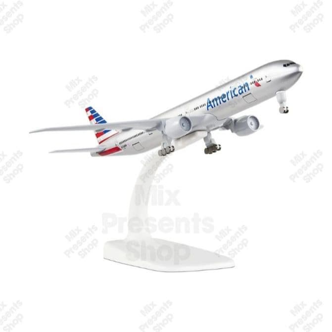 Модель самолёта "American" Boeing-777 20см (металл)