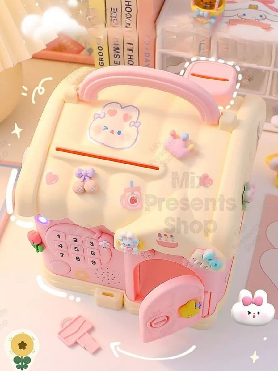Сейф - копилка "Домик" Diy House Pink